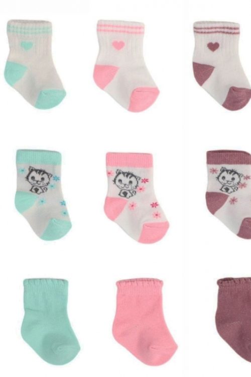 ÇORAP 379 3LÜ BEBE KIZ ÇORABI