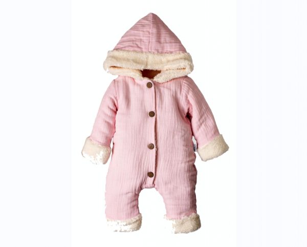 BEBE TK 3-6-9-12 AY 40094 KıZ MÜSLİNLİ WELSOFT ASTARLI KAPŞONLU TULUM - Image 2