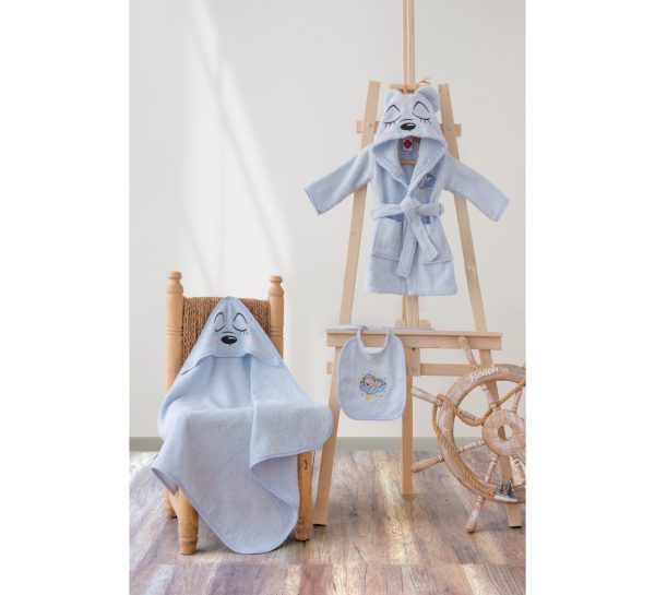 Bebek Banyo Seti Bear Mavi