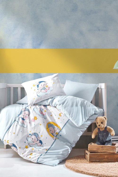 Bebek Nevresim Takımı Bear Mavi