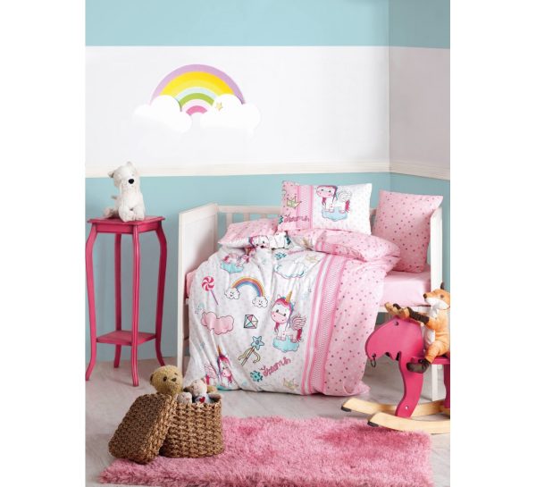 Unicorn Pembe Bebek Nevresim Takımı