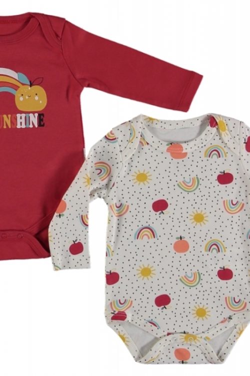 BADİ 6-9-12-18 AY 16436 UNISEX Unisex 3-18 Ay Hello Sunshine 2’in 1 Pack Badi