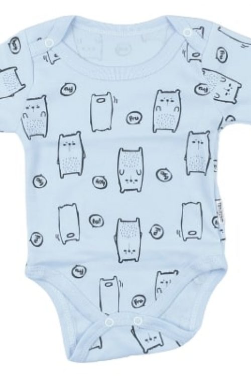 BADİ 1-3-6-9 AY 2900 UNISEX AYI BASKILI UZUN KOL ÇITÇITLI BADİ