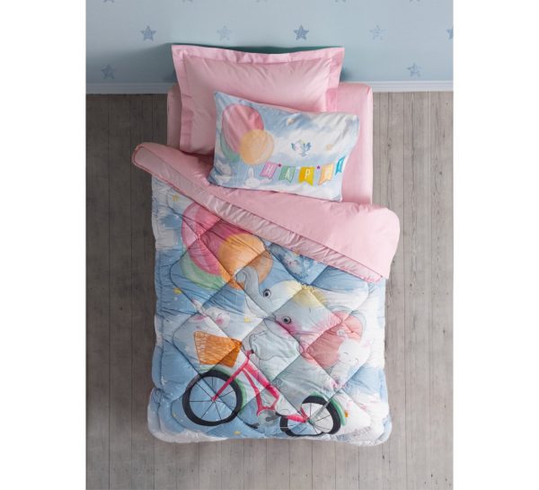 Junior Tek Kişilik Uyku Seti Happy Pembe